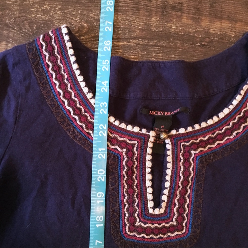Lucky Brand Purple Bohemian Blouse, M - Picture 6 of 6